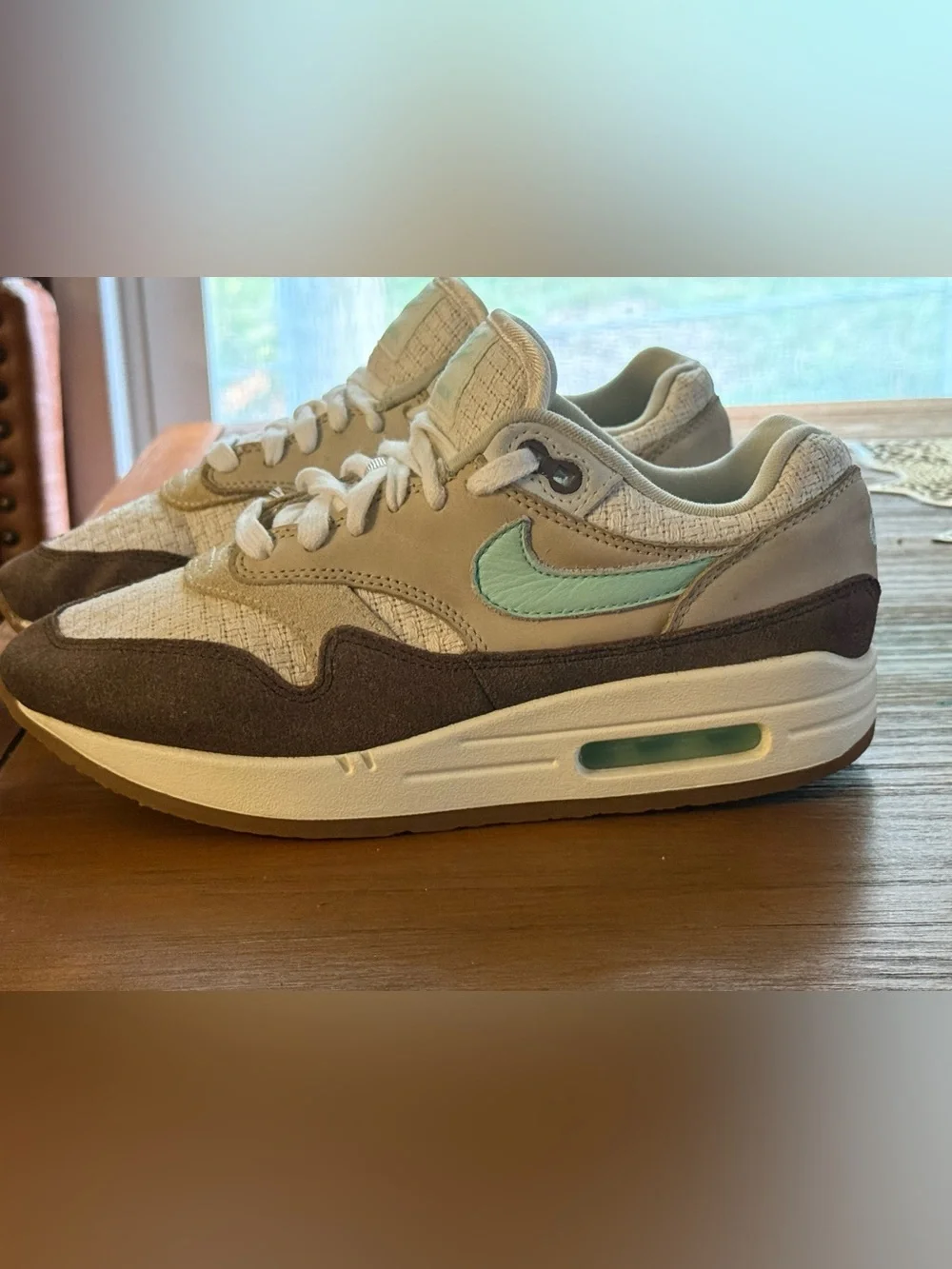 Nike Women’s Athletic Sneakers - Brown, Tan & Mint Accent